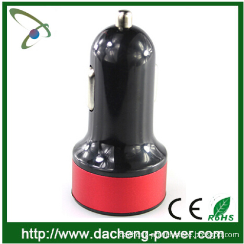 5V 3.1A portable dual usb car charger with intelligent IC chip